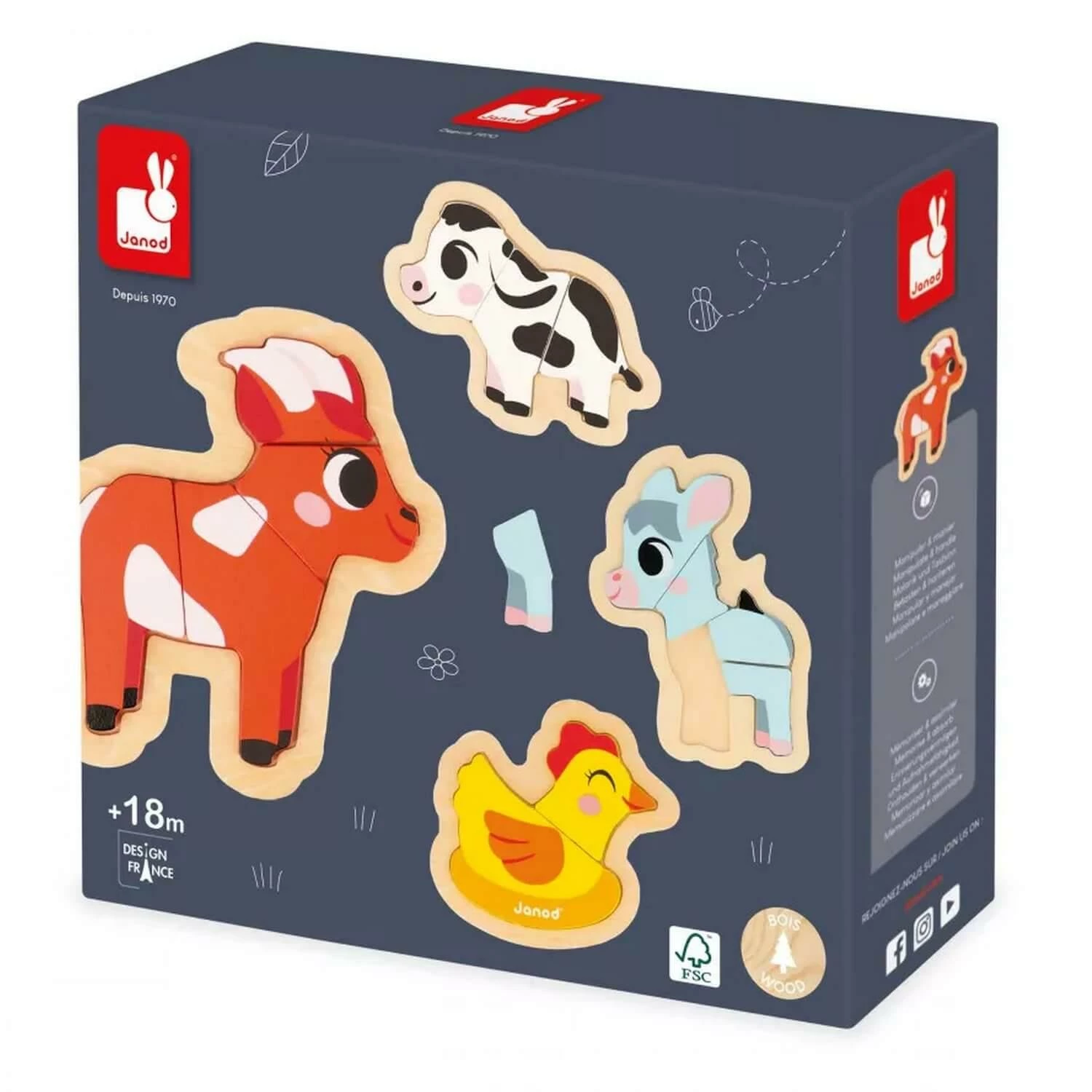 Janod 4 Puzzles Évolutifs Ferme – Image 10