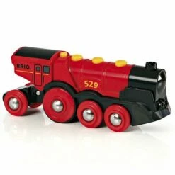 Train Brio : Locomotive Rouge Puissante à Piles