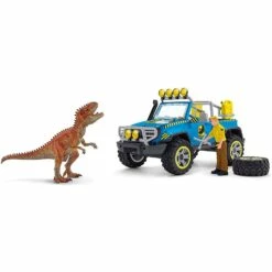 Schleich Figurine Dinosaurs : Voiture Tout-terrain Avec Avant-poste Dino