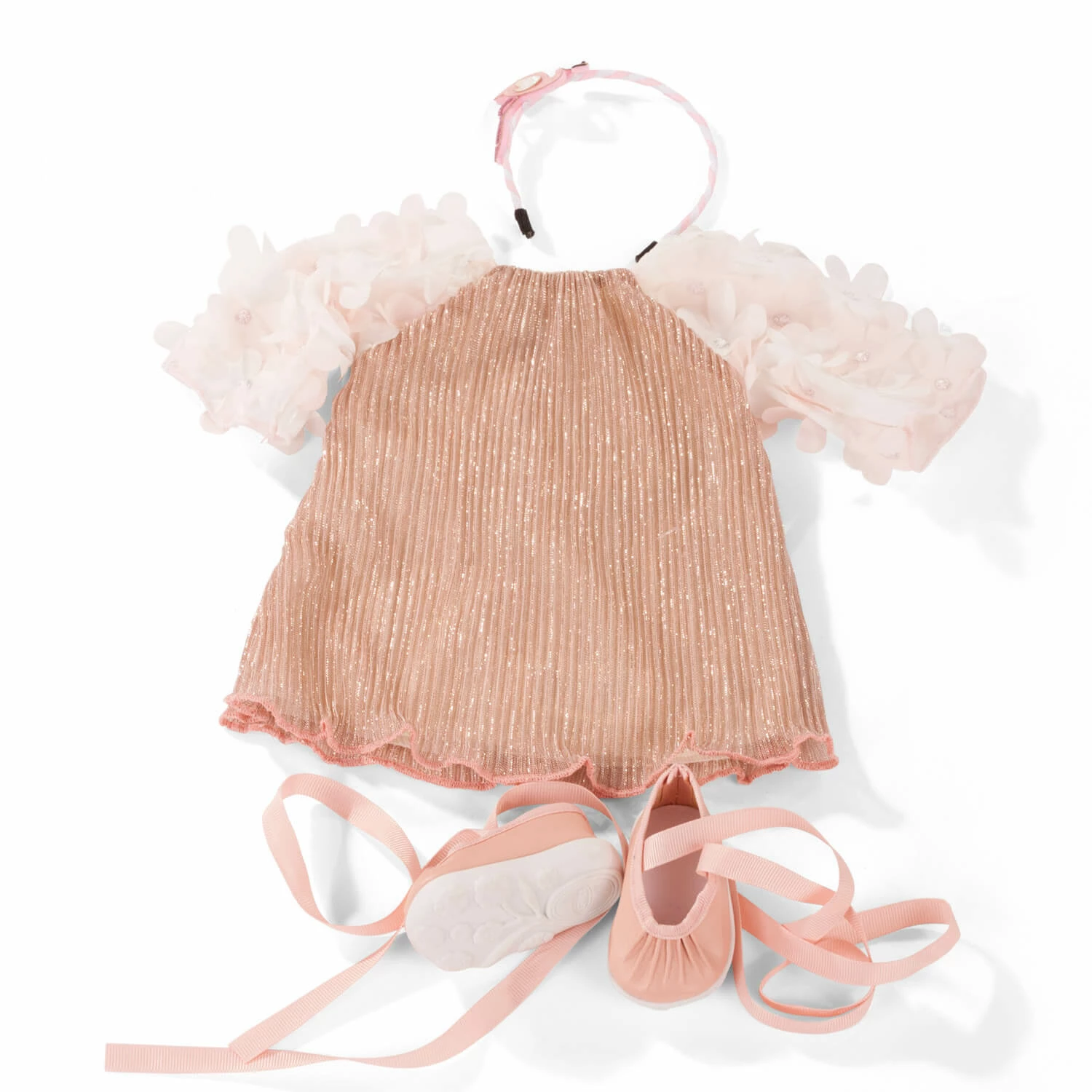 Vêtements Pour Poupée De 45 à 50 Cm : Robe, Bandeau Et Chaussures