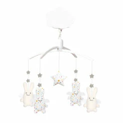 Trousselier Mobile Musical Ange Lapin Etoiles