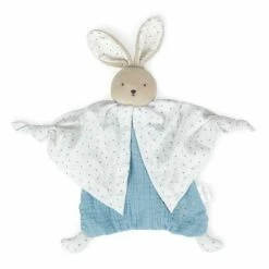 Kaloo Doudou Lapinou Bleu En Coton Bio
