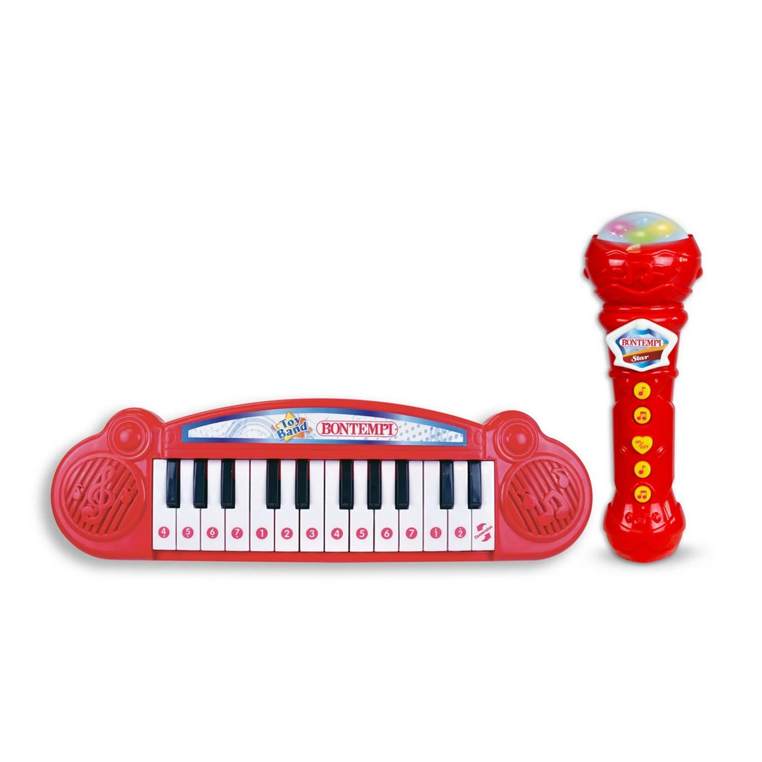 Bontempi Ensemble De Clavier électronique + Micro Rouge