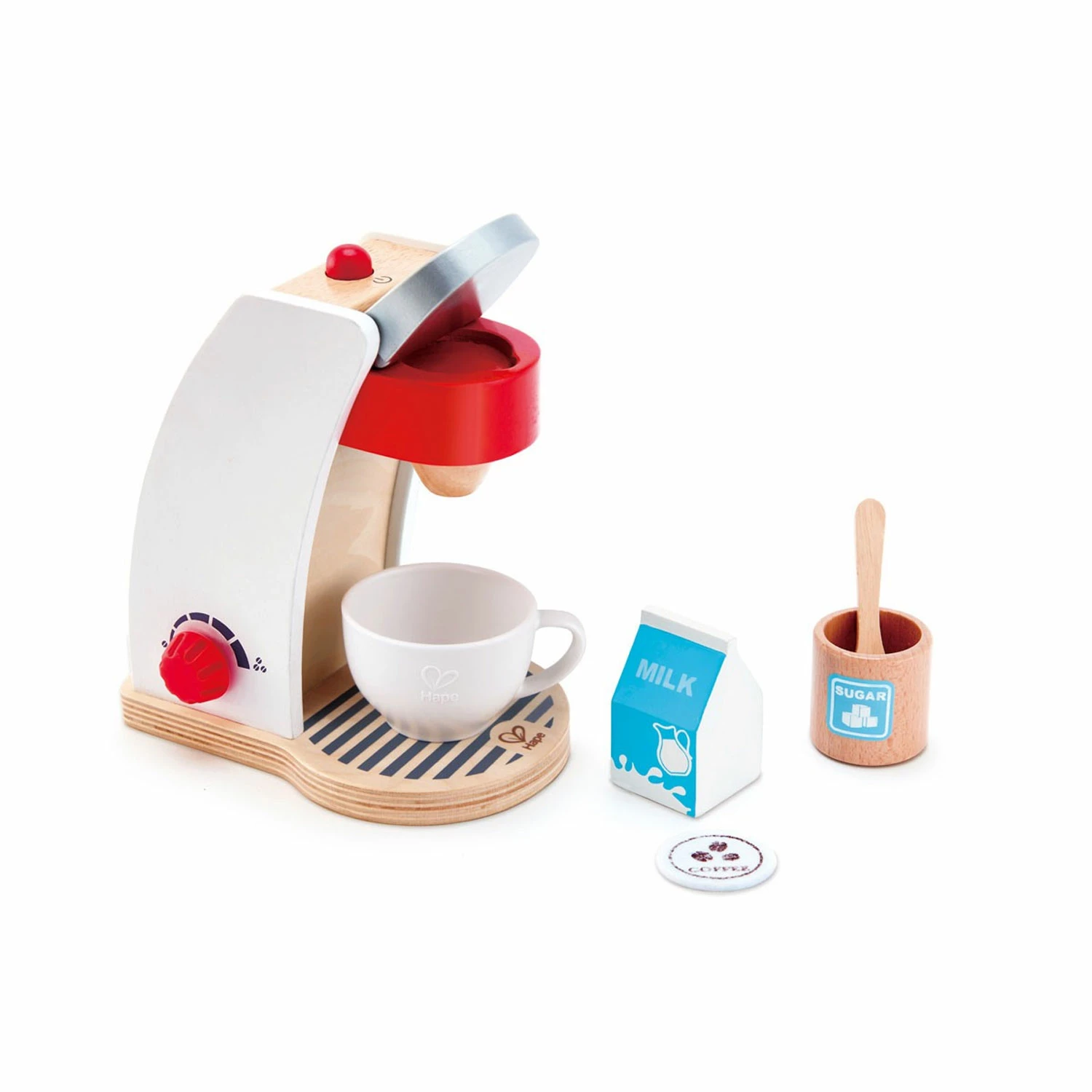 Hape Machine à Café En Bois Blanche