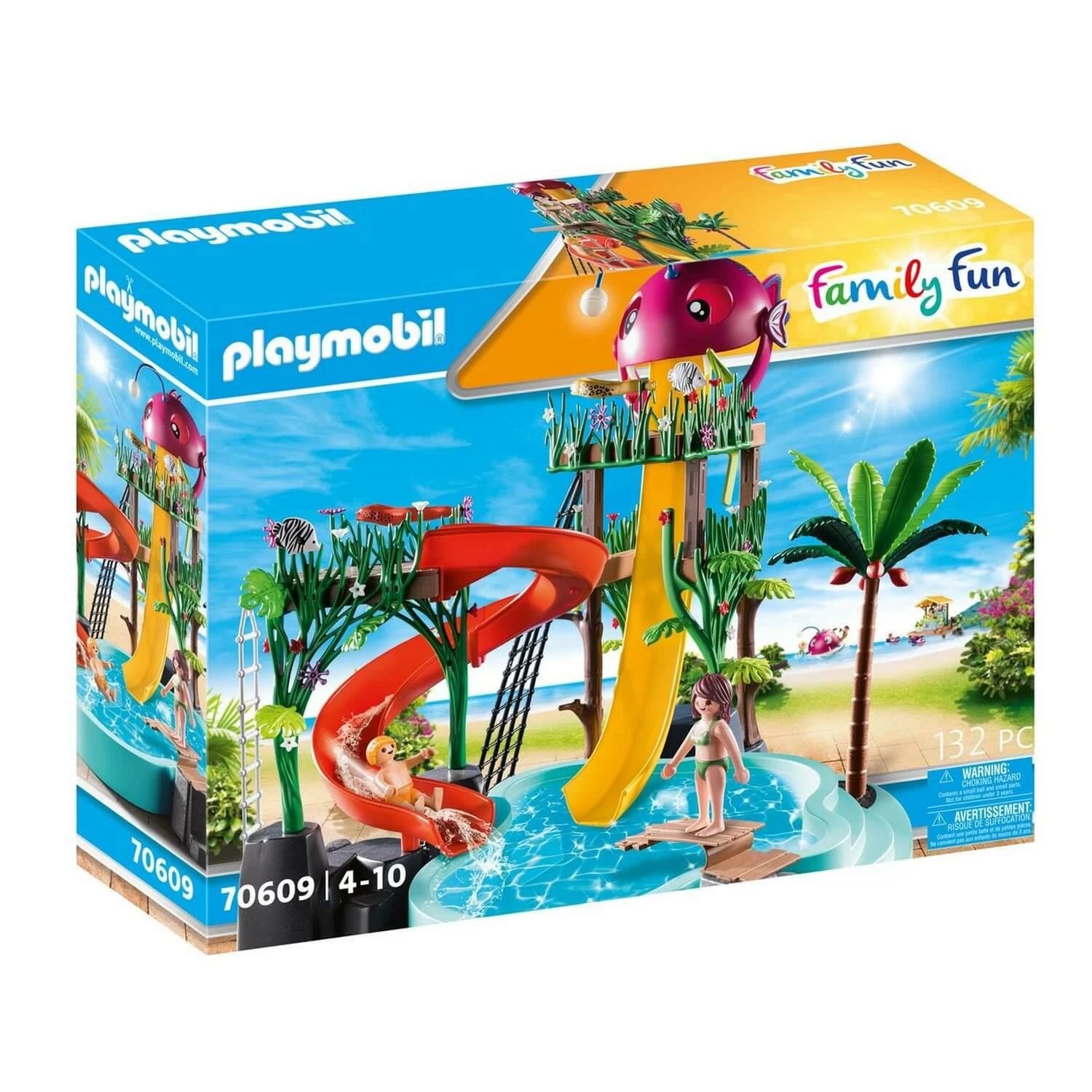 Playmobil 70609 Family Fun : Parc Aquatique Avec Toboggans