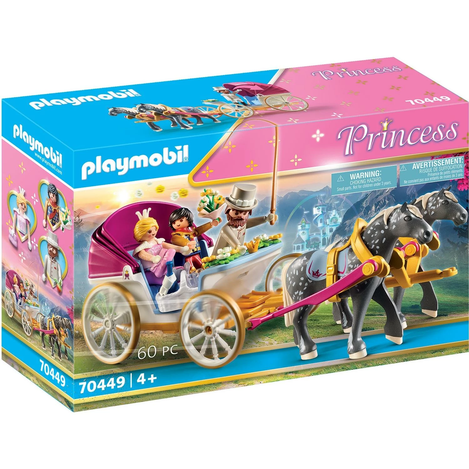 Playmobil 70449 City Princess - Le Palais De Princesse : CalĂšche Et Couple Royal