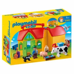 Playmobil 6962 1.2.3. : Ferme Transportable Avec Animaux