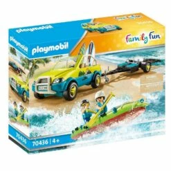 Playmobil 70436 Family Fun - Beach HÎtel : Voiture Avec Canoé