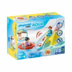 Playmobil 70635 1.2.3 Aqua : IlĂŽt Avec Toboggan Aquatique