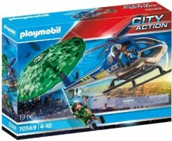 Playmobil 70569 City Action - Les Policiers : HélicoptÚre De Police Et Parachutiste