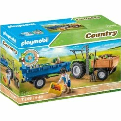 Playmobil 71249 Country : Tracteur Avec Remorque