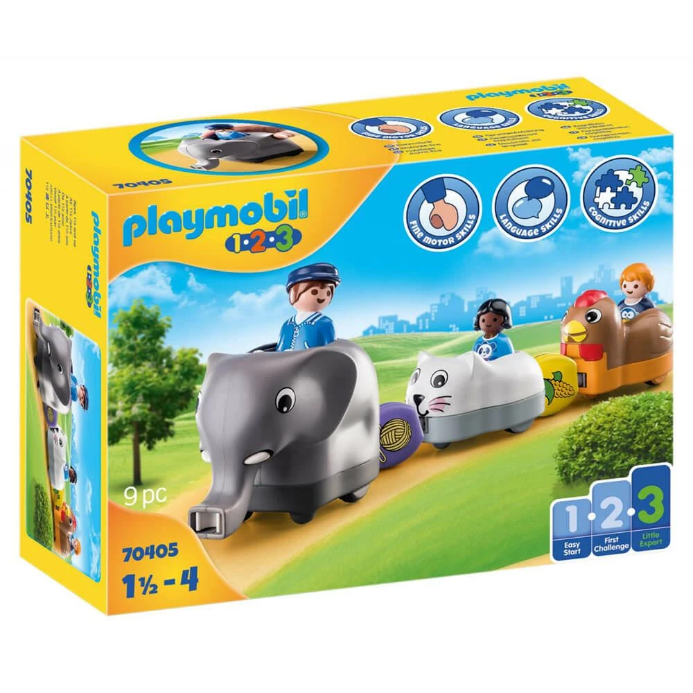 Playmobil 70405 1.2.3 : Train Des Animaux