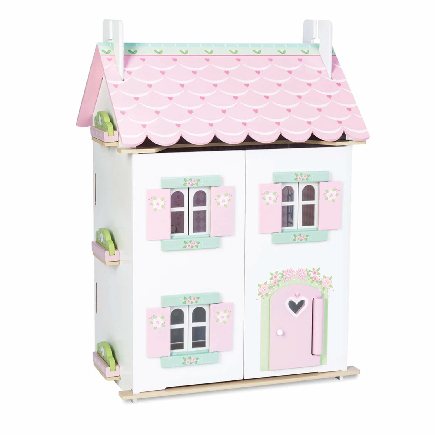 Le Toy Van Maison De PoupĂ©e En Bois : Maison Joli Coeur Rose â Image 2