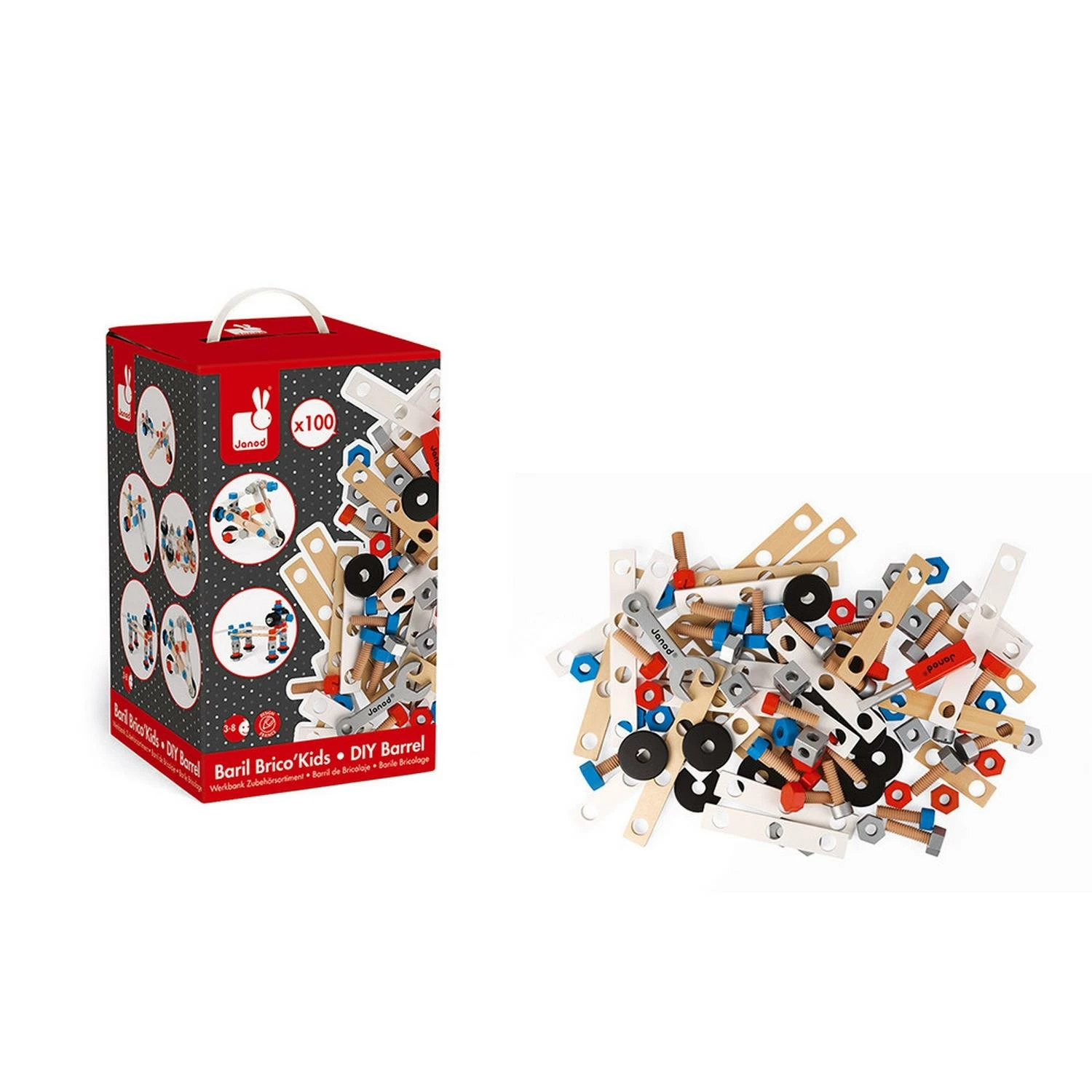 Janod Baril Brico'Kids 100 Pièces – Image 2