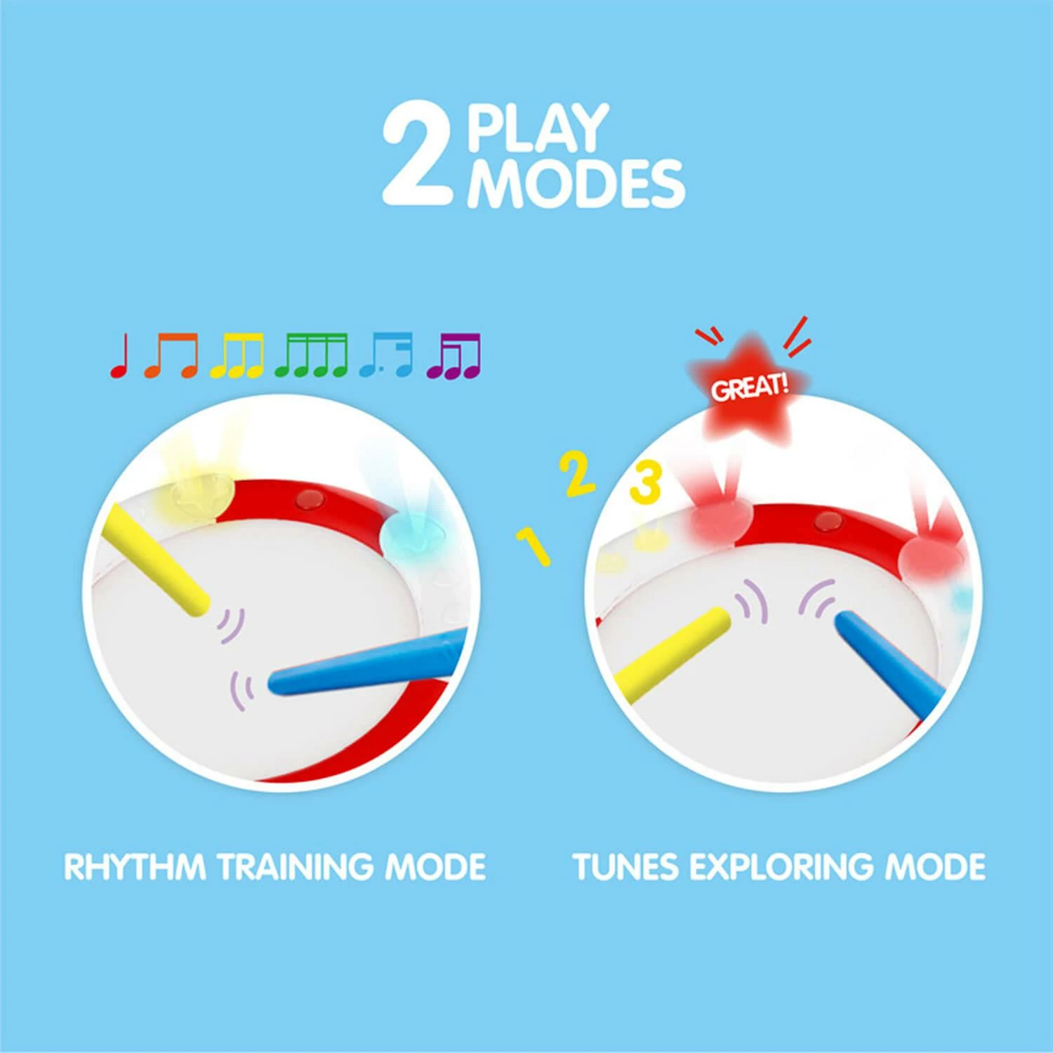 Hape Mon Tambour Lumineux Interactif â Image 2