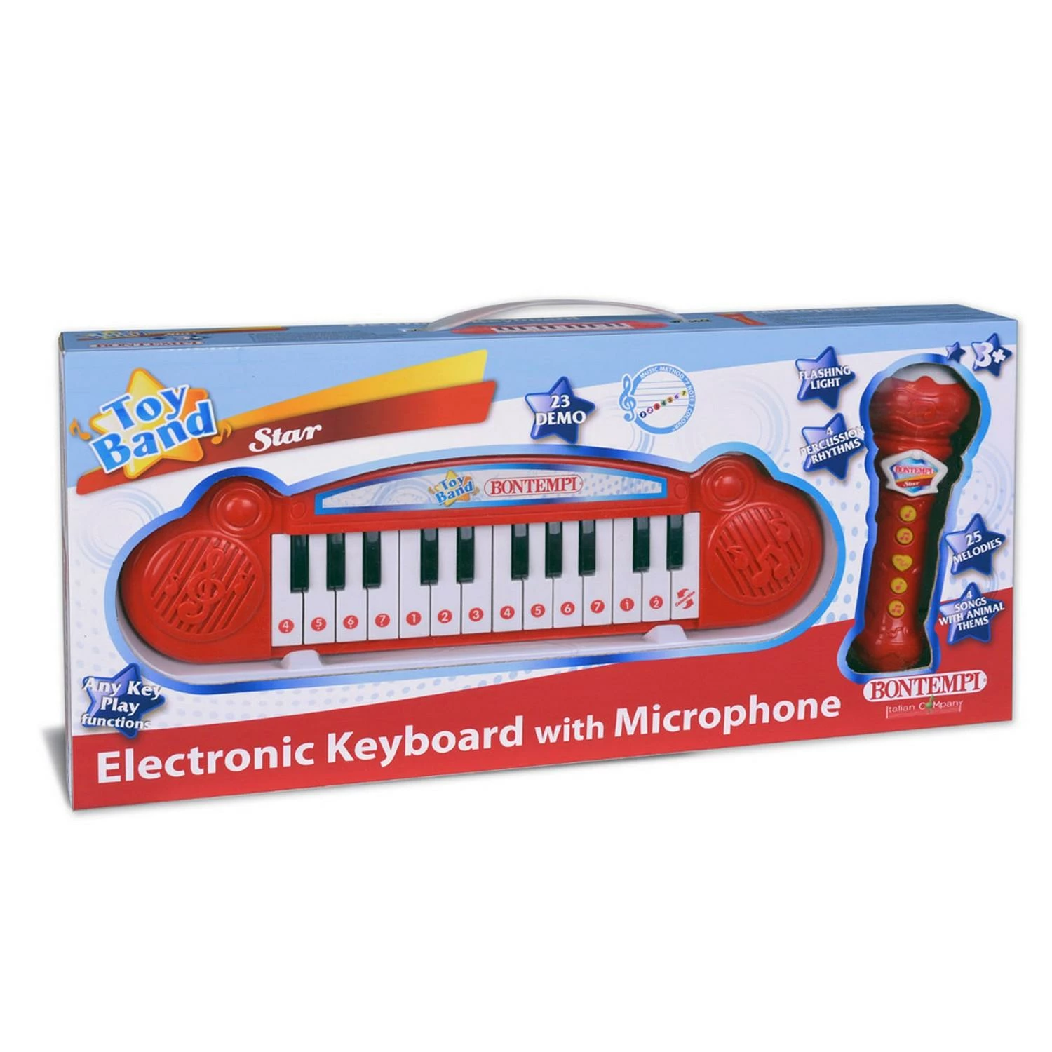 Bontempi Ensemble De Clavier Ă©lectronique + Micro Rouge â Image 2