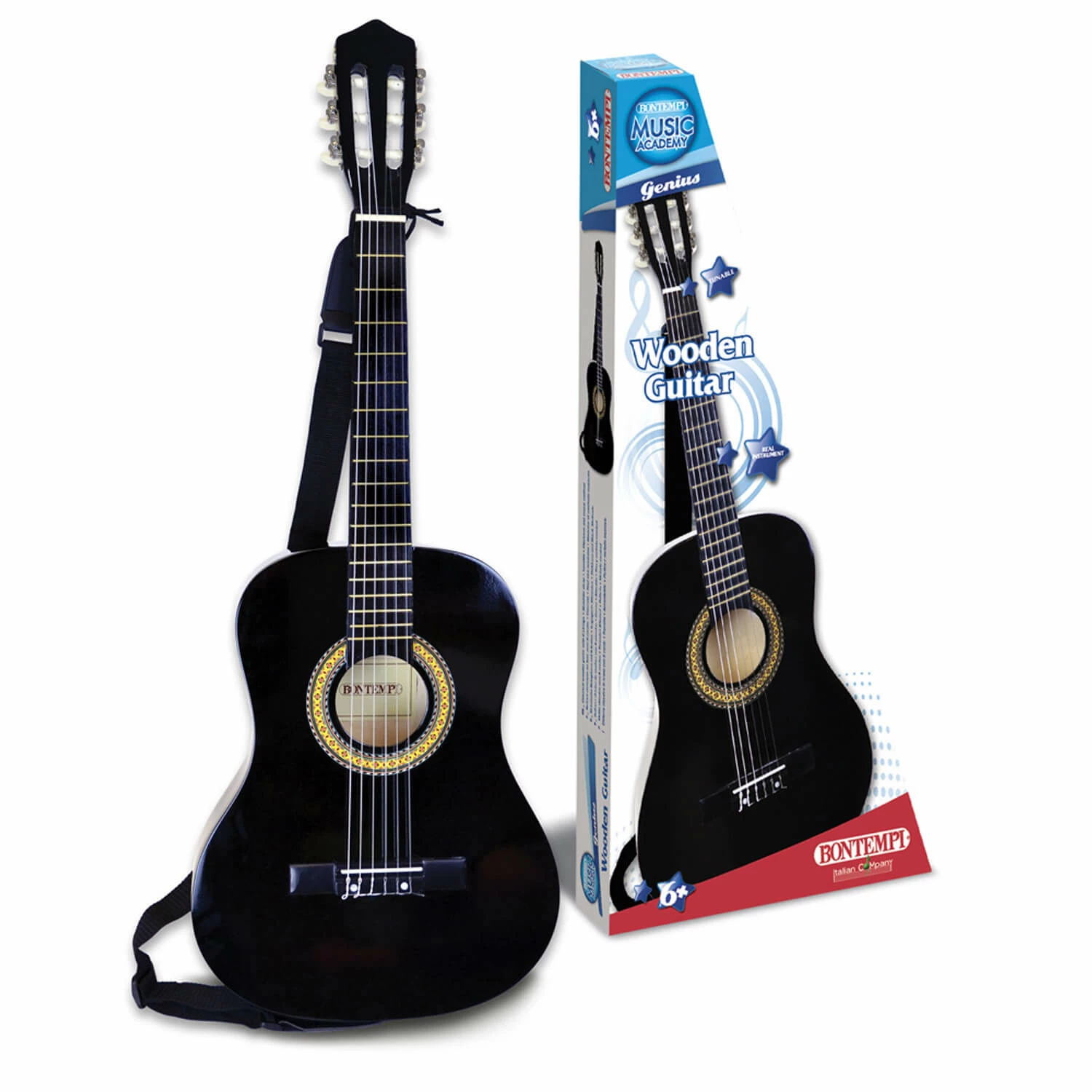 Bontempi Guitare Classique Noire En Bois 93 Cm â Image 2