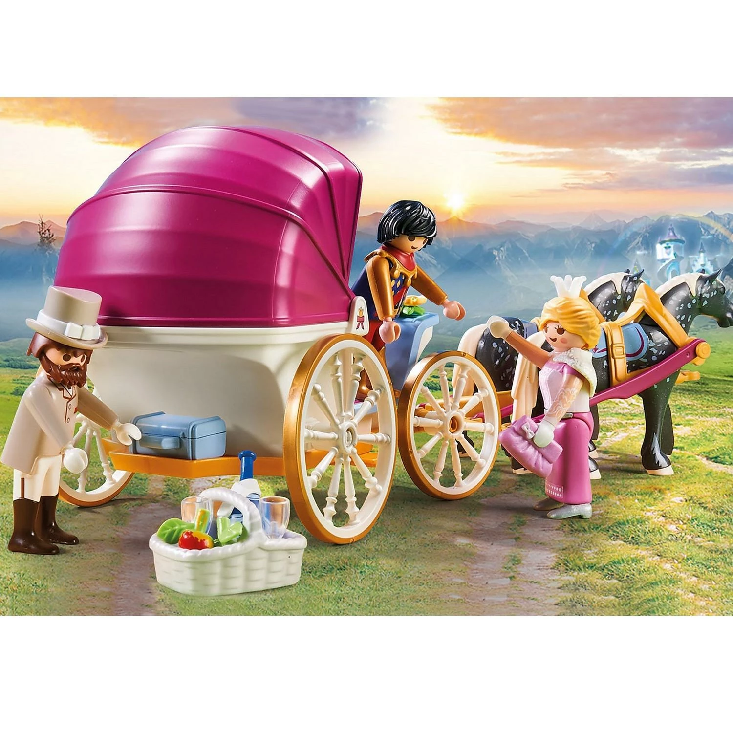 Playmobil 70449 City Princess - Le Palais De Princesse : CalĂšche Et Couple Royal â Image 2