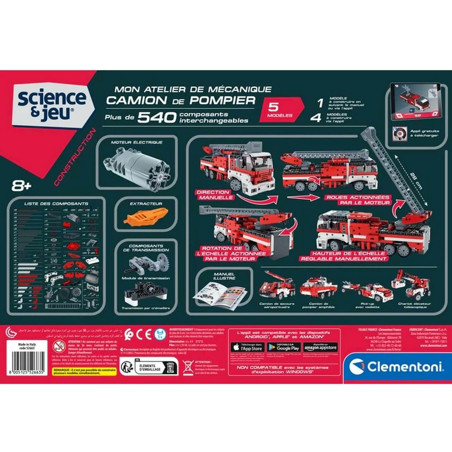Clementoni Science & Jeu : Mon Atelier De MĂ©canique : Camion De Pompier â Image 2