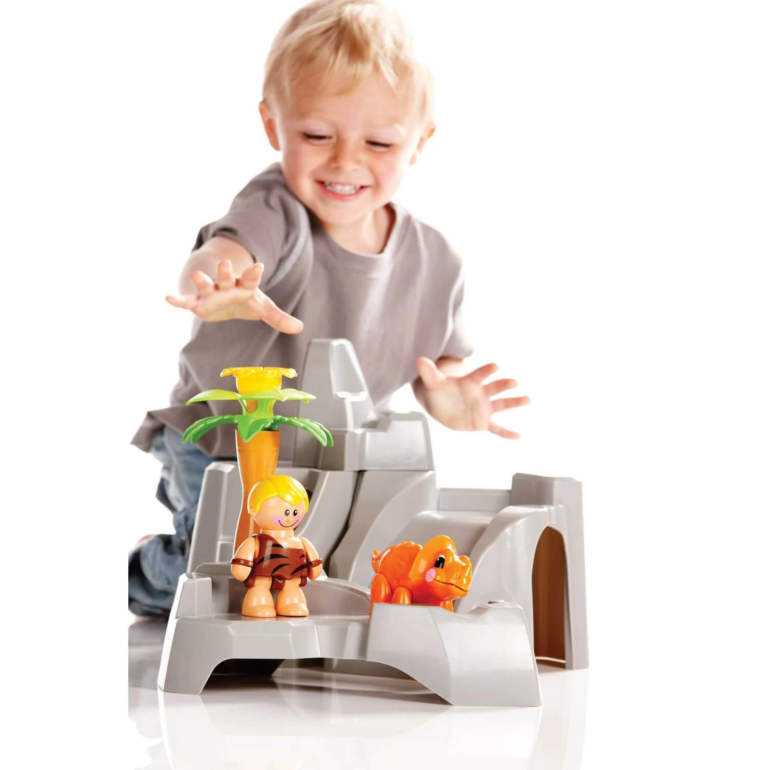 Figurines First Friends : Ensemble Dinosaures Et Montagne â Image 2