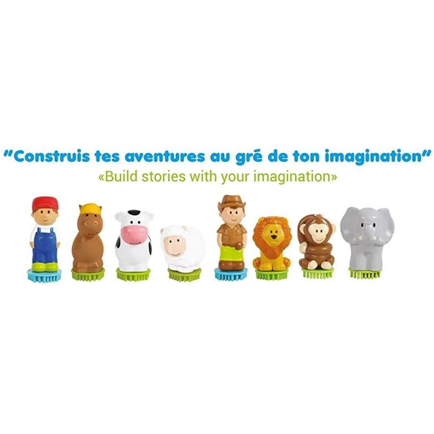 Coffret Jeu De Construction Bloko : La Ferme 100 Bloko Et 3 Figurines 3D â Image 2