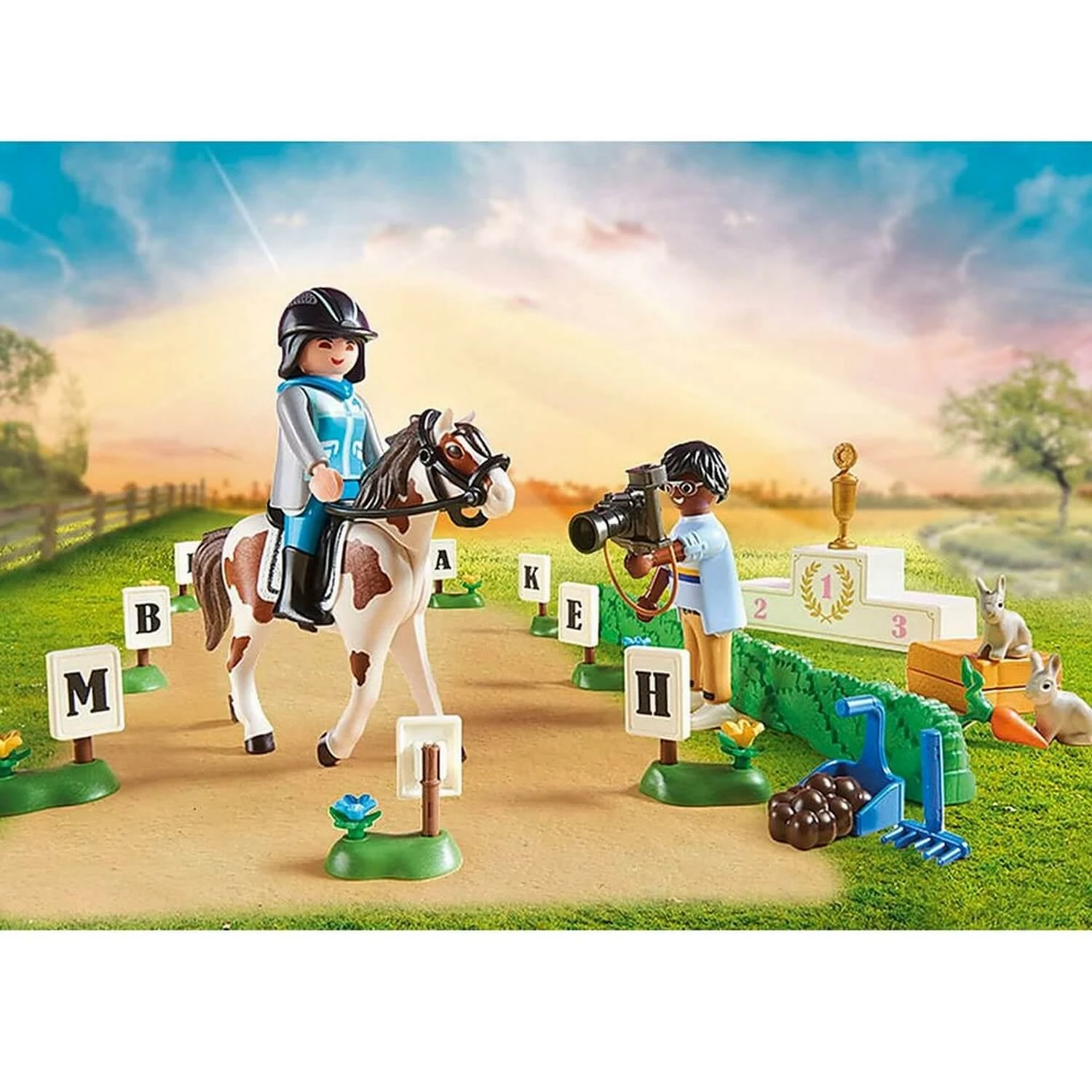 Playmobil 70996 Country : Parcours D'obstacles Avec Chevaux â Image 3