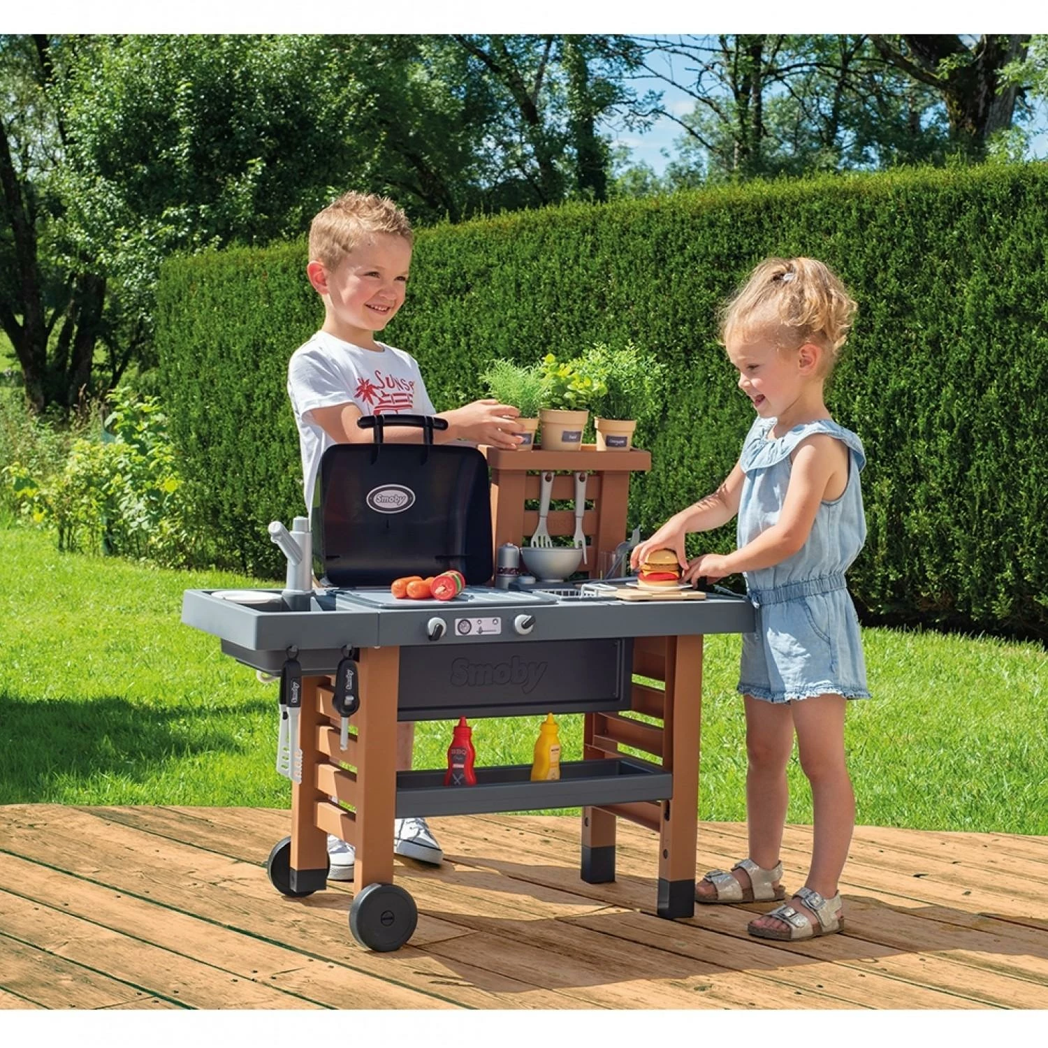 SMOBY Cuisine D'exterieur Ă©volutive : Garden Kitchen â Image 3