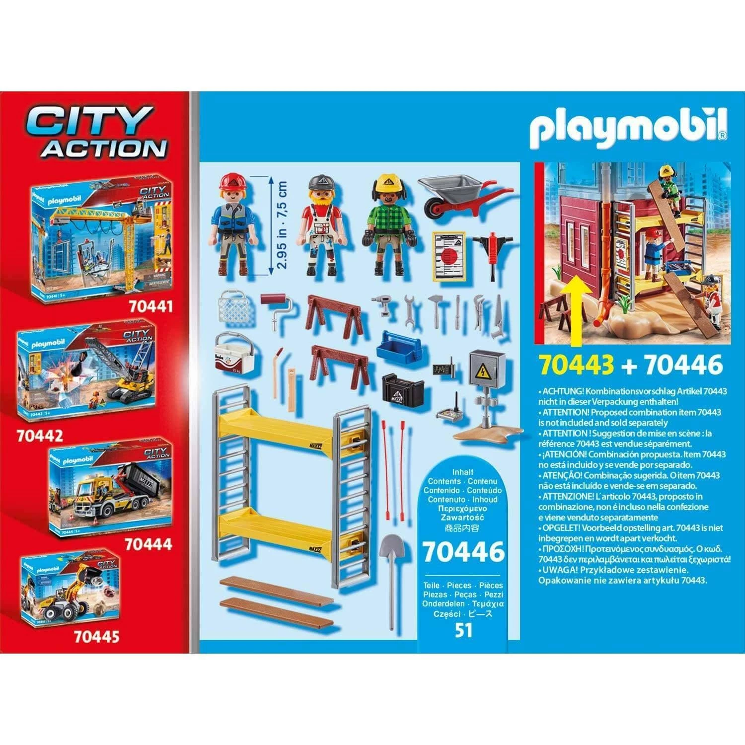 Playmobil 70446 : City Action - Ouvriers Avec Ă©chafaudage â Image 4