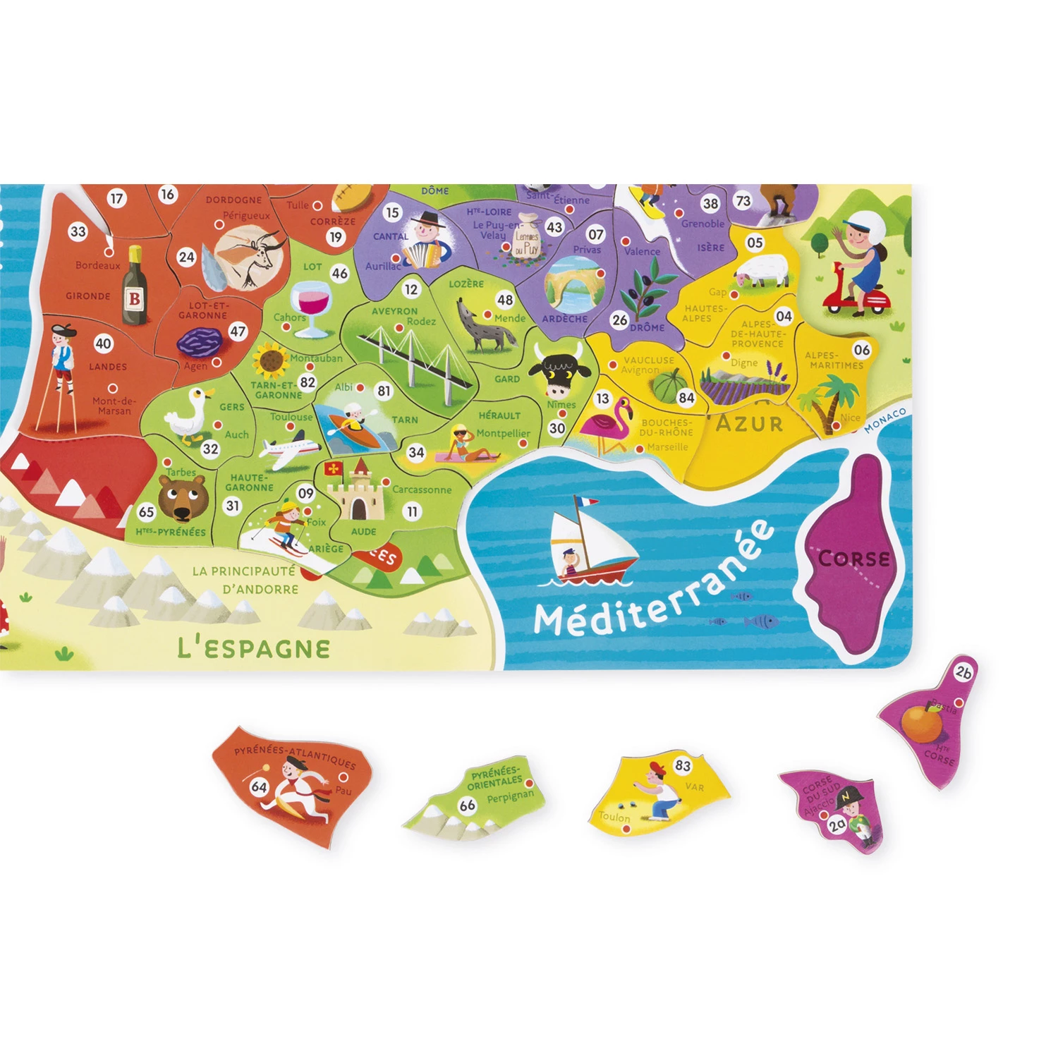 Janod Puzzle 93 Pièces : La France Magnétique – Image 4