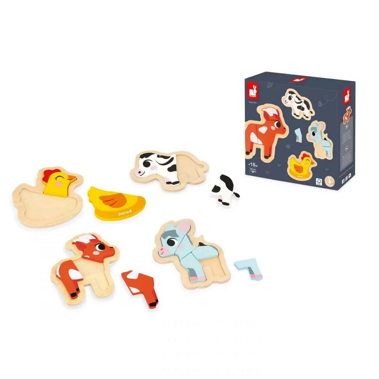 Janod 4 Puzzles Évolutifs Ferme – Image 9